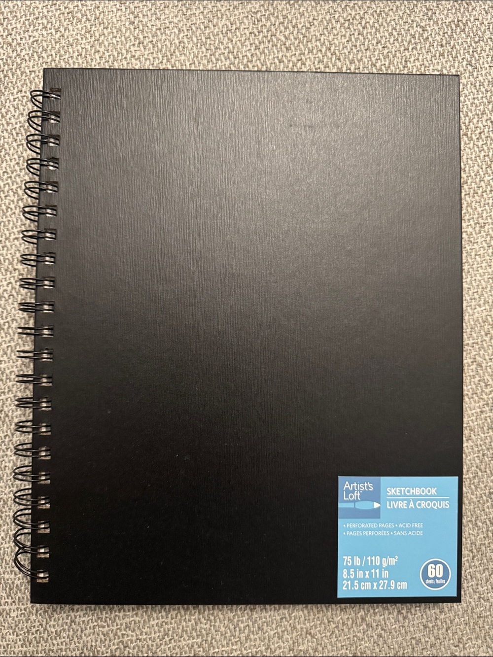 2x Artist's Loft Black Spiral-Bound Sketchbook